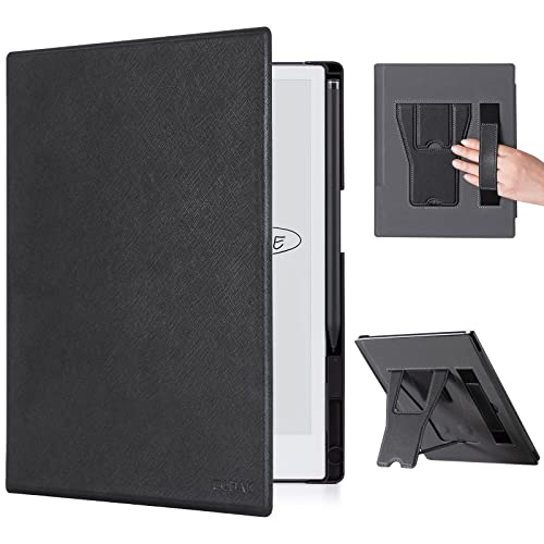 CoBak Case for Remarkable 2 Paper Tablet with Two Viewing Angles- Lightweight and Hard Back Shell Protective Book Folio Cover with Built-in Pen Holder - for 10.3" 2020 Released (with Stand Black) - Image 1