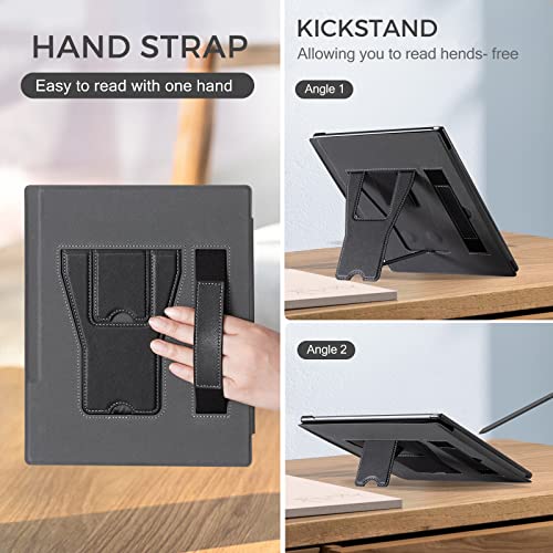 CoBak Case for Remarkable 2 Paper Tablet with Two Viewing Angles- Lightweight and Hard Back Shell Protective Book Folio Cover with Built-in Pen Holder - for 10.3" 2020 Released (with Stand Black) - Image 4
