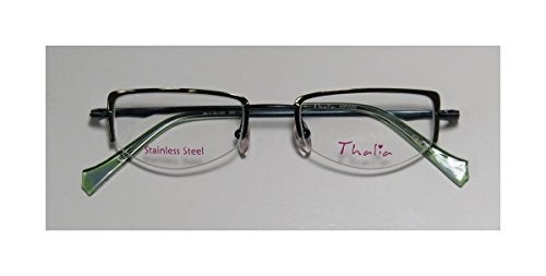 THALIA SODI Thalia Abrazo Womens/Ladies Ophthalmic Latest Season Designer Half-rim Spring Hinges Eyeglasses/Glasses (43-18-130, Green/Blue) - Image 2