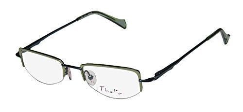 THALIA SODI Thalia Abrazo Womens/Ladies Ophthalmic Latest Season Designer Half-rim Spring Hinges Eyeglasses/Glasses (43-18-130, Green/Blue) - Image 1