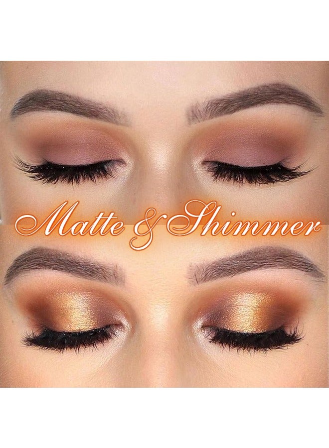 MUGE LEEN Lucky Me-25 Color Eye Shadow Palette, Cream Elf Eye Shadow Palette, Pearl, Matte, Milk Tea, Earth Color, Nude Color High Pigmented Waterproof Sweatproof Daily Eye Makeup - Image 3