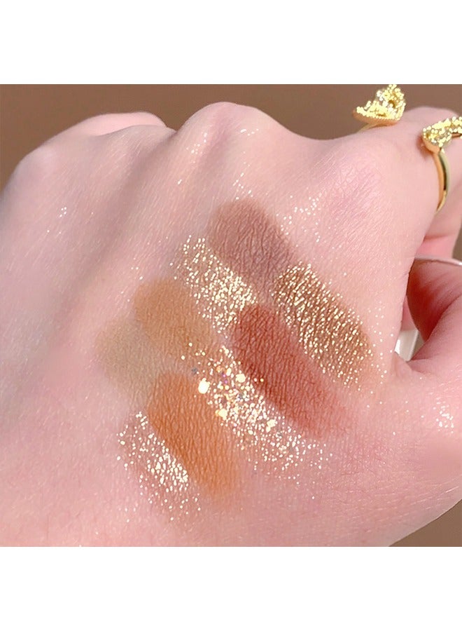 MUGE LEEN Lucky Me-25 Color Eye Shadow Palette, Cream Elf Eye Shadow Palette, Pearl, Matte, Milk Tea, Earth Color, Nude Color High Pigmented Waterproof Sweatproof Daily Eye Makeup - Image 5