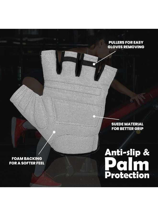 مايور قفازات مايور شيلد للياقة ورفع الأثقال – أسود/رمادي، مقاس حر - Image 2