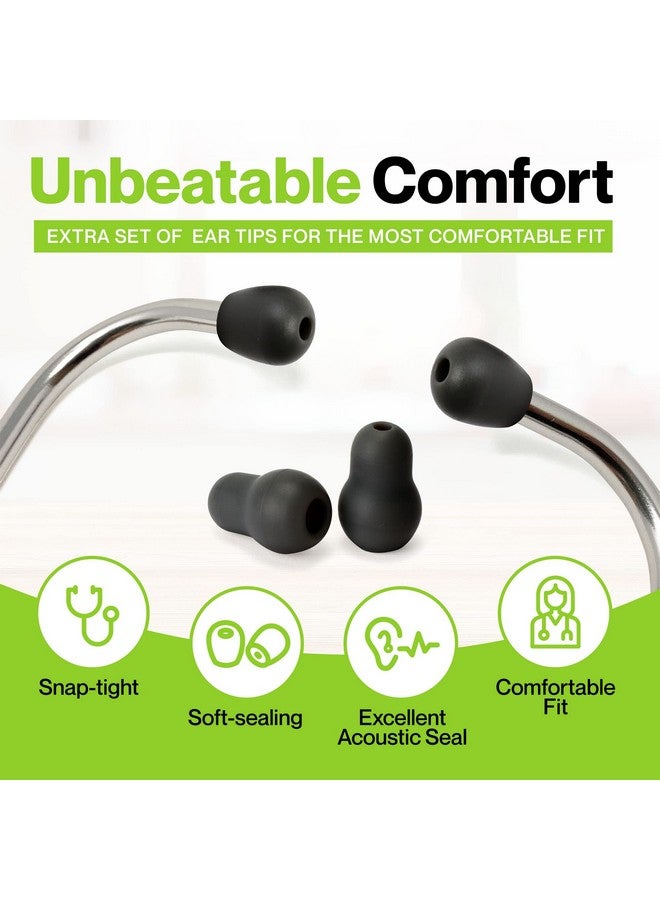 Durabasics Stethoscope Ear Tips Replacement For Littmann Stethoscopes Compatible With Littman Ear Tips Replacement Stethoscope Ear Pieces Littmann Stethoscope Parts & Cardiology Iv Parts Black - Image 5