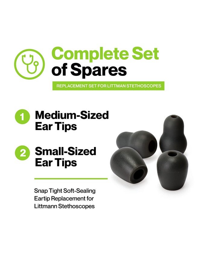 Durabasics Stethoscope Ear Tips Replacement For Littmann Stethoscopes Compatible With Littman Ear Tips Replacement Stethoscope Ear Pieces Littmann Stethoscope Parts & Cardiology Iv Parts Black - Image 4