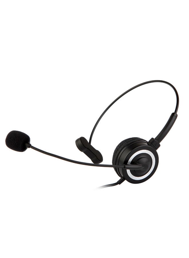 Danyin Bh69 Headset, Computer Headphones, Business Office Call Center Telemarketing Customer Service Headset With Recording Function, Online Class English Learning, Single Ear Black With Dual Plug-i - Image 5