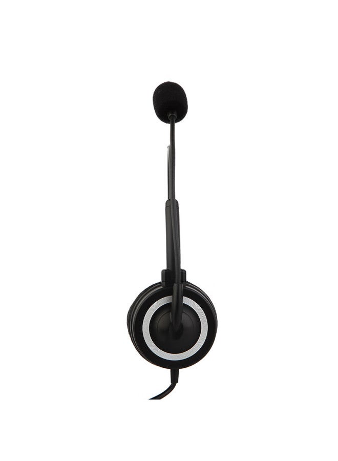 Danyin Bh69 Headset, Computer Headphones, Business Office Call Center Telemarketing Customer Service Headset With Recording Function, Online Class English Learning, Single Ear Black With Dual Plug-i - Image 3