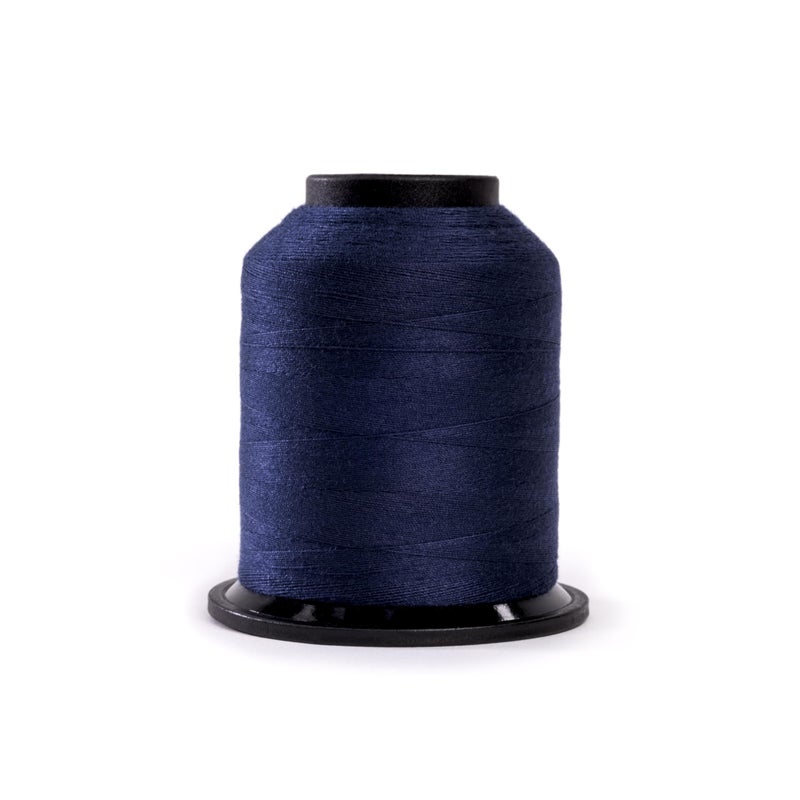 Finesse Thread Solid Colors 100 Polyester 3ply 50wt Thread Cones 100 Polyester Thread for Quilting and Sewing Midnight Blue 1100 Yards
