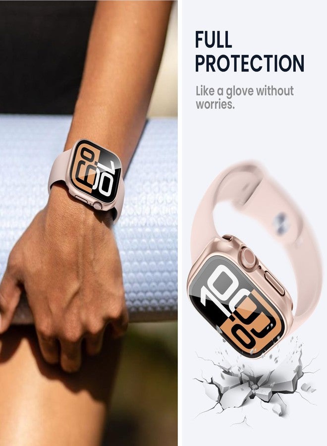 Tensea (2 in 1) for Waterproof Apple Watch Screen Protector Case Series 11/10 42mm Accessories, 360 Front and Back, iWatch PC Face Cover with Tempered Glass for Women Men, 42 mm - Image 5