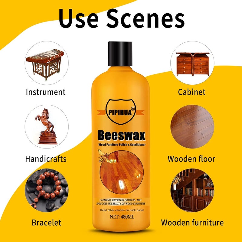 PIPIHUA Beeswax Wood Furniture Polish & Conditioner, 480ML - Image 2