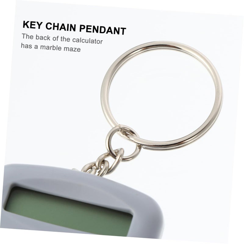 Mini Portable Electronic Calculator Cute Cartoon Design Lightweight Pocket Arithmetic Grey For School Office Accounting Use - Image 4
