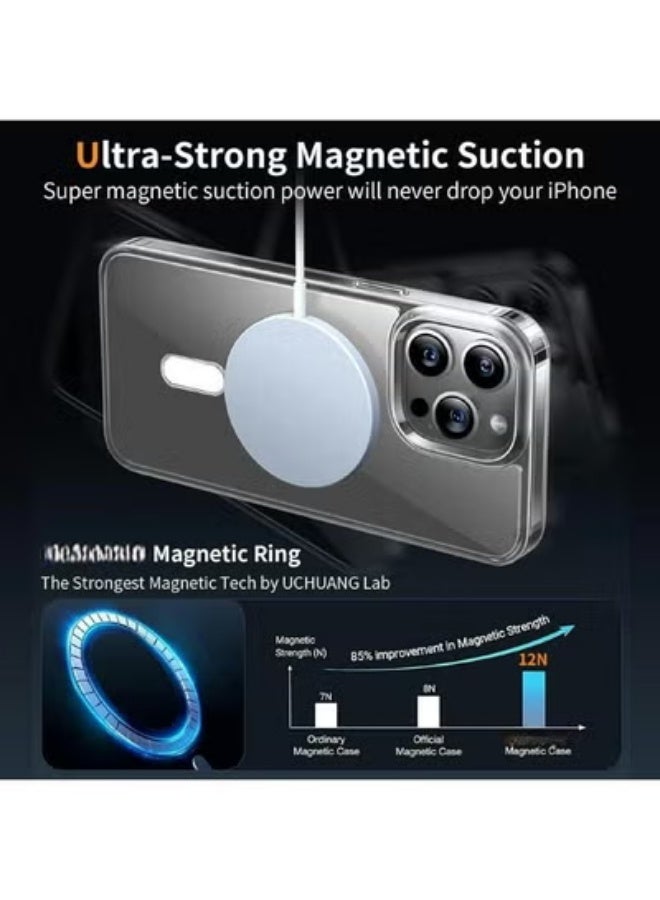 3in1 case for iPhone 16 Pro Max, a set consisting of a protective case that is scratch and yellowing-resistant in the short term and supports MagSafe wireless charging, a shatterproof screen protector, and a glass camera protector, a complete set to protect your device from scratches, drops and breakage (3in1) - Image 5