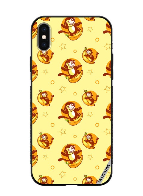 Protective Case Cover For Apple iPhone X/XS Banana Monkey Design Multicolour