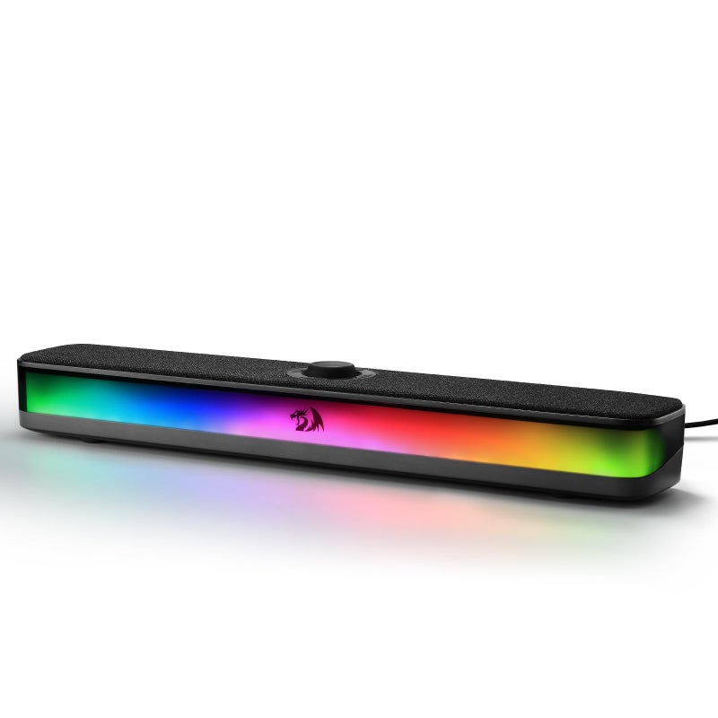 Redragon GS515 RGB Desktop Soundbar 20 Channel Stereo Computer Speakers for Desktop with BT 53 USBCUSB Powered Black - Image 2