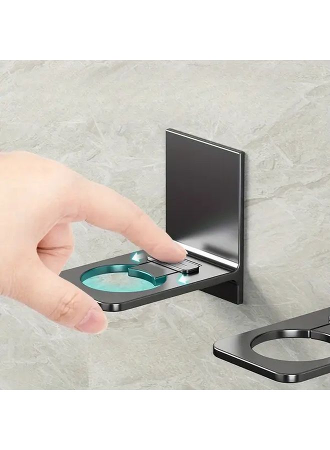 2 Pcs Gray Shower Gel Holder Adhesive Wall Mounted Soap Dish Organizer - Image 3