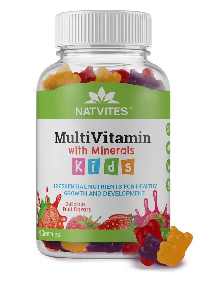 ناتفيتس Natvites Complete Kids Multivitamin Gummies - 120 Count من الفيتامينات والمعادن الأساسية اليومية لدعم المناعة والتركيز والنمو - مثالية للأطفال الصغار والأطفال والمراهقين والأطفال الذين يتناولون الطعام بشكل انتقائي! - Image 1