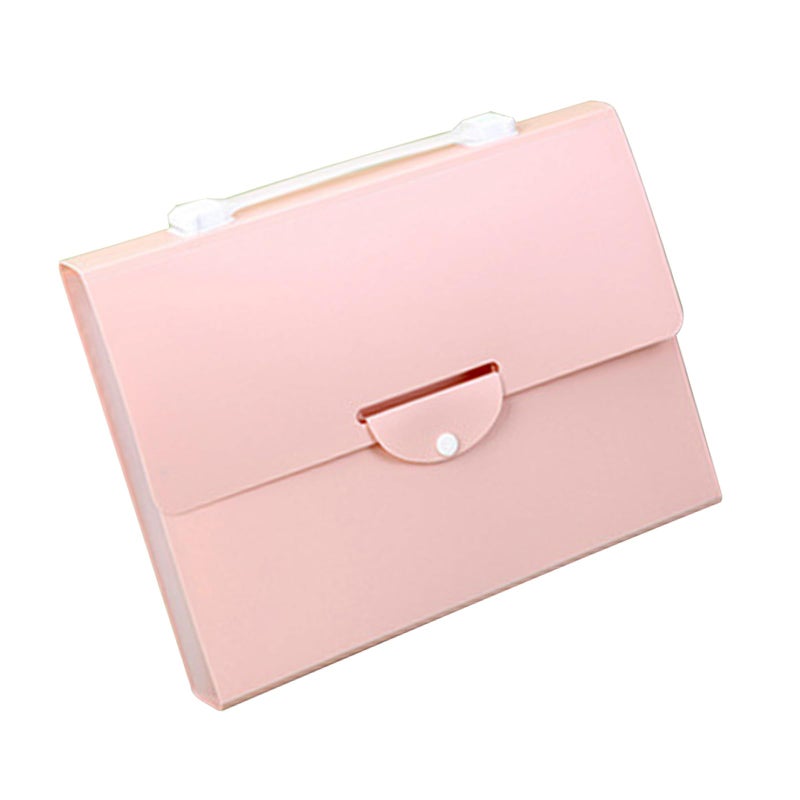 13 Pocket Expandable File Folder With Handle Large Capacity Organizer Bag Color B - Image 4