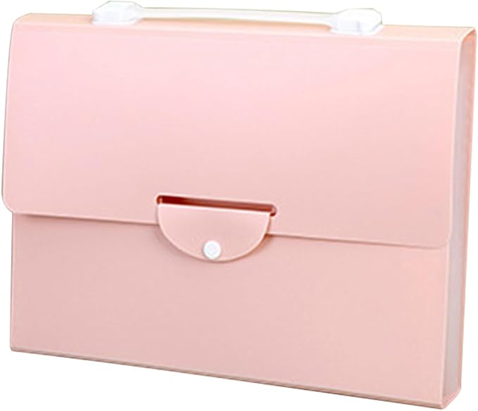 13 Pocket Expandable File Folder With Handle Large Capacity Organizer Bag Color B - Image 1