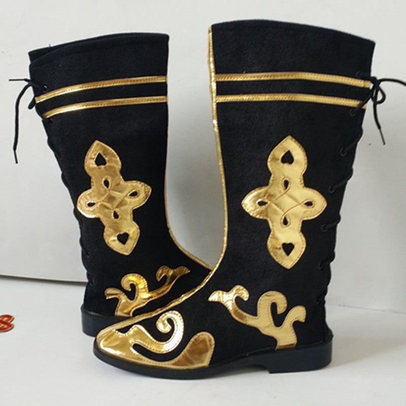 Mongolian Shoes For Adults And Children, Men And Women, Xizang Boots, Xinjiang Qiang Men And Women Dancing With Dragons And Playing Drums - Image 5