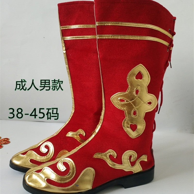 Mongolian Shoes For Adults And Children, Men And Women, Xizang Boots, Xinjiang Qiang Men And Women Dancing With Dragons And Playing Drums - Image 4