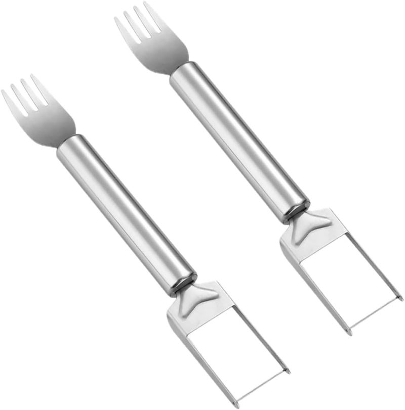2pcs Watermelon Slicer Fork Melon Cutting Tool Stainless Steel Slicing for - Image 1