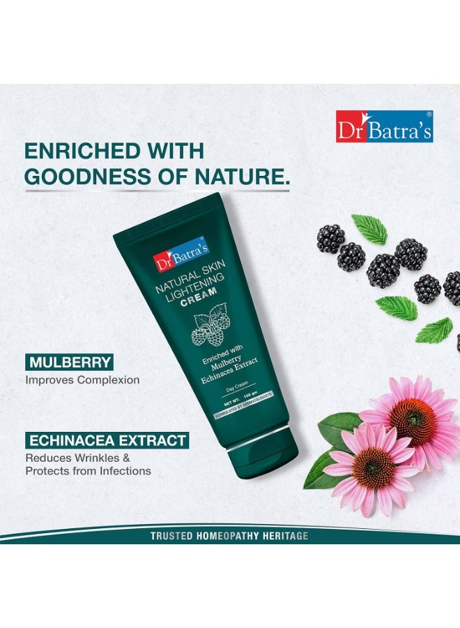 Dr Batra's Skin Fairness Serum 50g, Face Wash Daily Care 100g, Natural Skin Lightening Cream 100g and Intense Moisturizing Cream 100g Skin Care Combo (Pack of 4) - Image 3