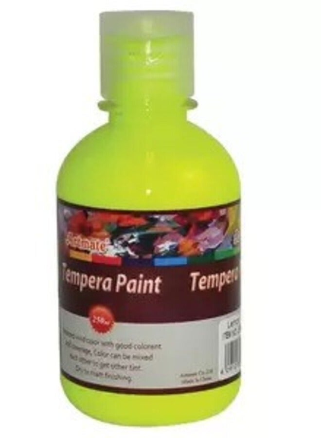 آرتمايت ألوان Artmate Tempera فلورسنت (أصفر ليموني، 250 مل)