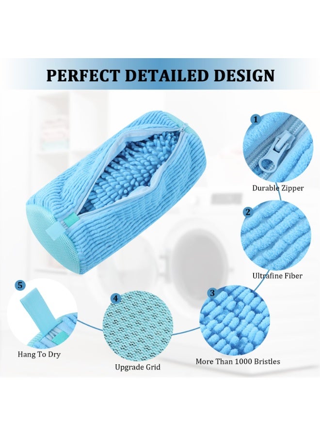 2-Piece Shoe Washing Machine Bag, Reusable, Shoe Cleaning Bag, Suitable For All Shoe Types, Laundry Shoe Bag Suitable For Washing Machines And Dryers, Blue - Image 2