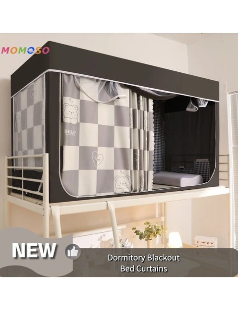 Bed Canopy Tents Curtain Blackout Curtain Single Bed Tent Curtain Student Shading Cloth Bed Canopy Mosquito Net Student Sleep Privacy Protection Bed Canopy Tent Curtain Shading Drapes For Dorm Home College