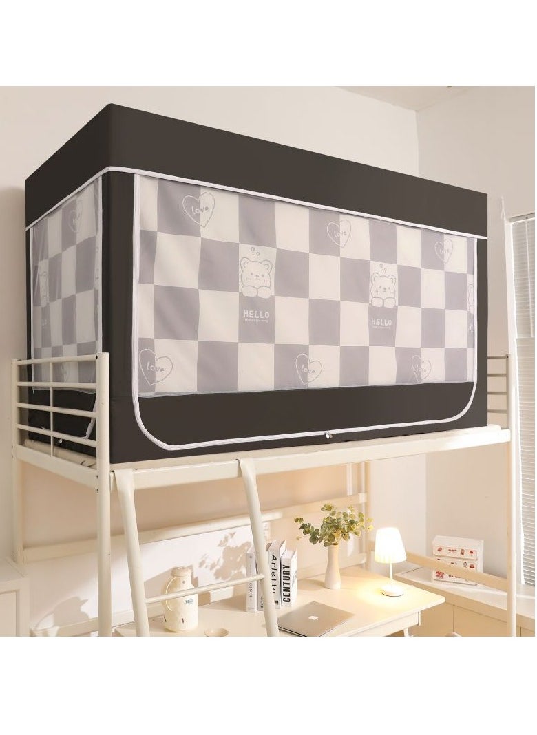 MOMOSO Bed Canopy Tents Curtain Blackout Curtain Single Bed Tent Curtain Student Shading Cloth Bed Canopy Mosquito Net Student Sleep Privacy Protection Bed Canopy Tent Curtain Shading Drapes For Dorm Home College  - Image 2