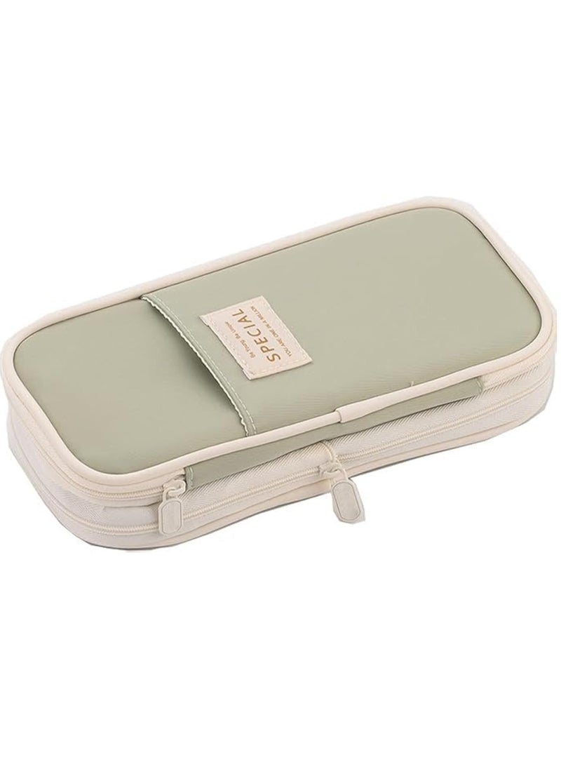 Generic Colorful Large Storage Pencil Box Pen Bag with Zipper Large Capacity Storage Bag, Suitable for Office Travel Storage Box  - Image 1