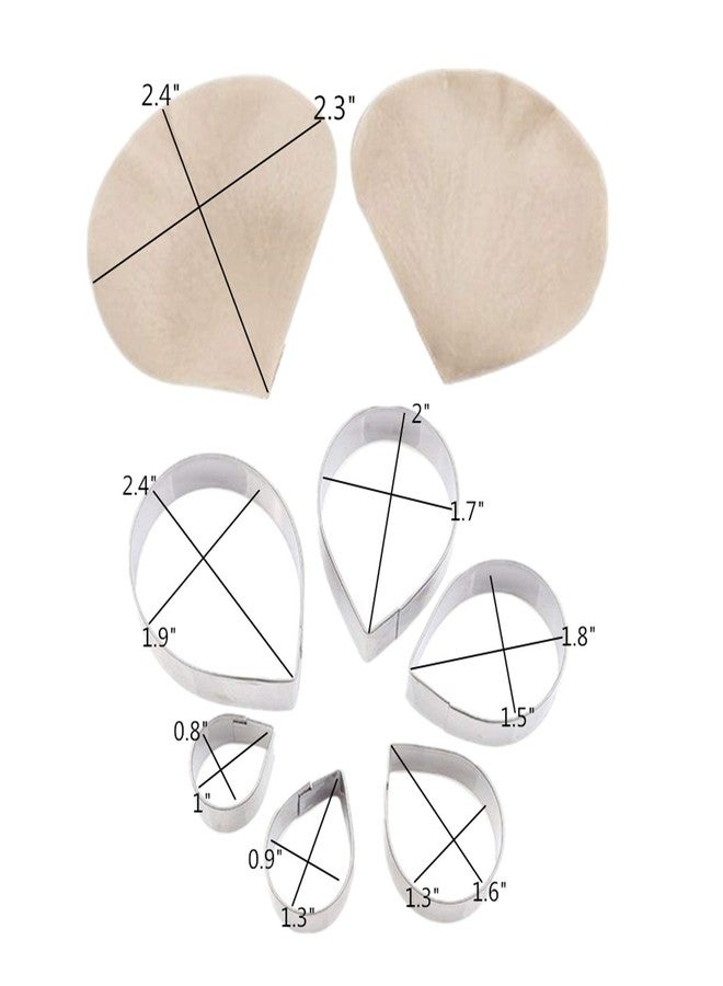 Kulepin 6pcs Stainless Steel Rose Flower Cutter Set, 2pcs Gumpaste Silicone Veining Mold, Sugarcraft Flower Making Tool for Wedding Cake Decorating, Chocolate, Sugar, Soap, Cookie - Image 4