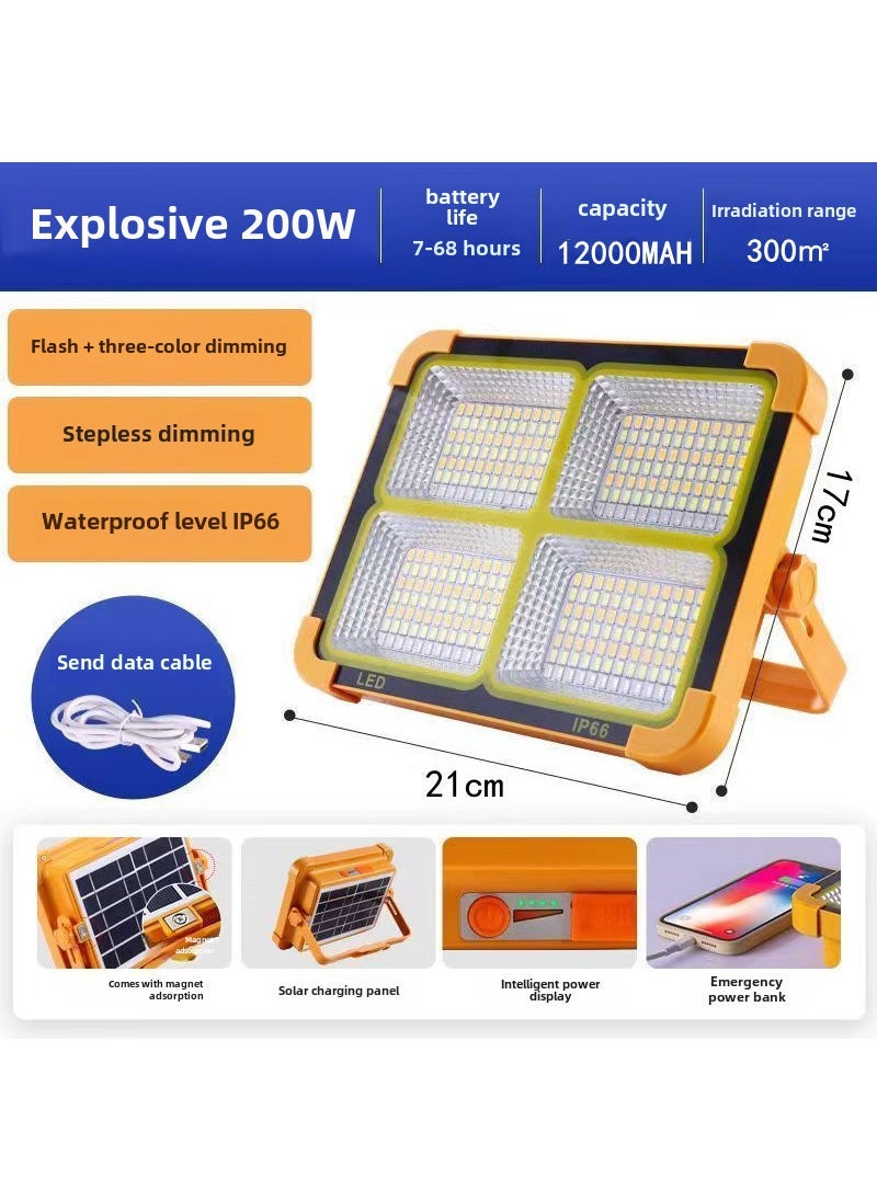 Solar Multifunction Emergency Lamp Orange Large 