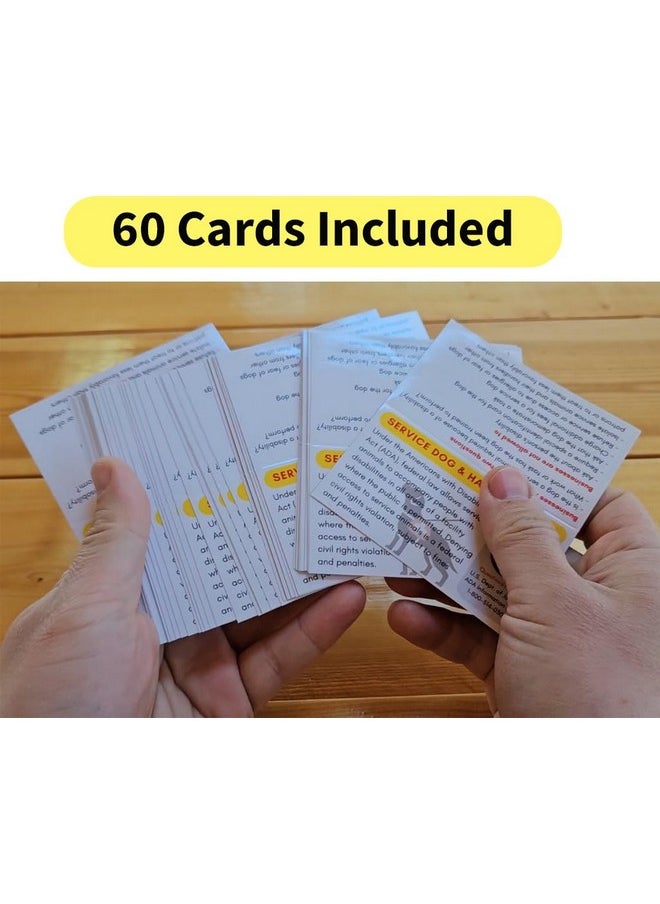 TOTOMO 60Pc Ada Service Dog And Handler'S Legal Right Information Card Double Size Folded Business Card With Easytoread Large Text Waterproof And Tearresistant Paper  - Image 2