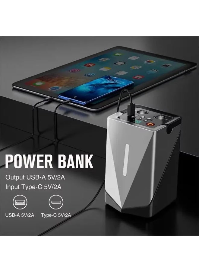 Smart Wireless Car Tire Pump 12400mAh | High-Flow Portable Air Compressor with LED Light & Digital Display for Car, Bike, and SUV Tires - Image 3