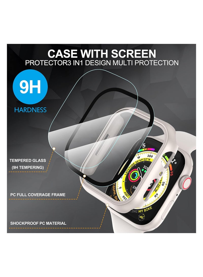 FARROBIZZ 2-Pack for Apple Watch Series 9/8/7/6/5/4/Series SE/SE 2  in mm All-around Screen Protector Case, Tempered Glass Screen Protector Case Ultra-thin for iWatch in mm Protection Cover - Clear - Image 5