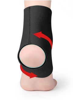 SHIWEI Ankle Brace Supports, Open Design Adjustable Ankle Brace for Sprained Ankle, Stabilize Ligaments Prevent Re-Injury for Men & Women, Eases Swelling and Sprained Ankle Black L  - Image 2