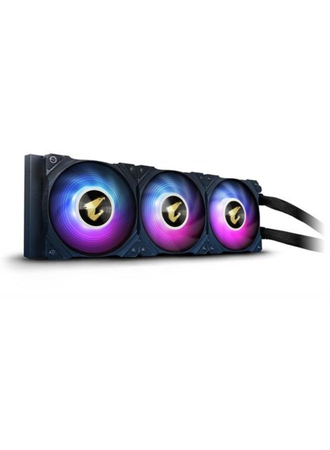 اورس مبرد المعالج السائل AORUS WATERFORCE X 360 AIO، شاشة LCD دائرية قابلة للدوران - Image 2
