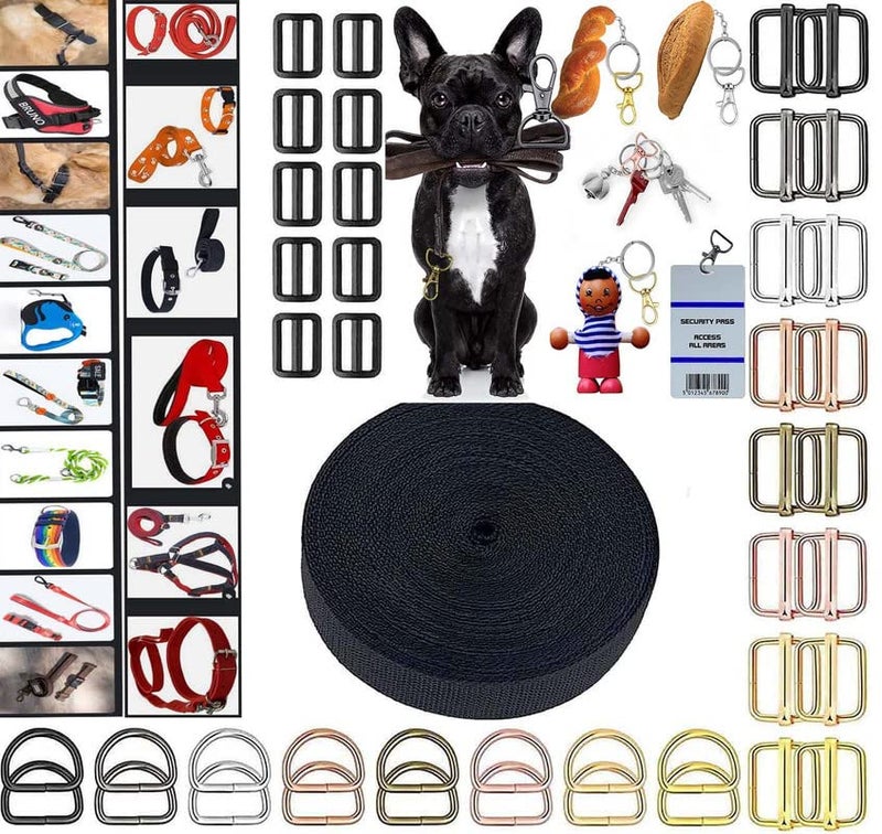 DIY Crafts DIY Crafts 25 Sets Antique Silver Supply Side Slide Release Buckles TriGlide Slides Nylon Webbing Straps PlastickMetal D Rings Snap Hooks for Luggage Belt 25 Sets Antique Silver  - Image 3