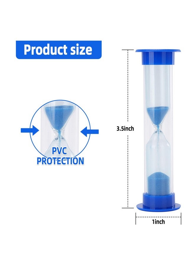 I-MART ساعة رملية زرقاء من I-MART 6 قطع، ساعة رملية دقيقة واحدة، ساعة رملية - Image 2