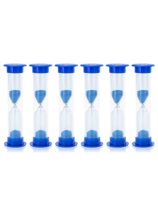 I-MART ساعة رملية زرقاء من I-MART 6 قطع، ساعة رملية دقيقة واحدة، ساعة رملية - Image 1