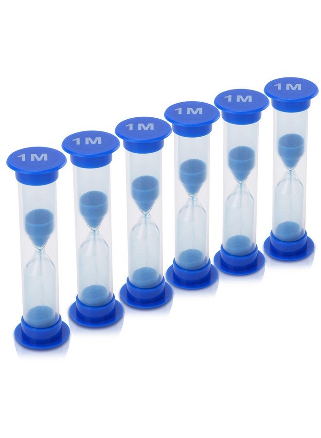 I-MART ساعة رملية زرقاء من I-MART 6 قطع، ساعة رملية دقيقة واحدة، ساعة رملية - Image 4