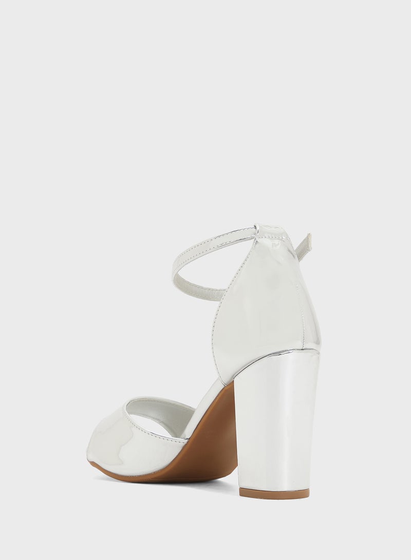 ELLA Block Heel Sandal With Ankle Strap  - Image 3