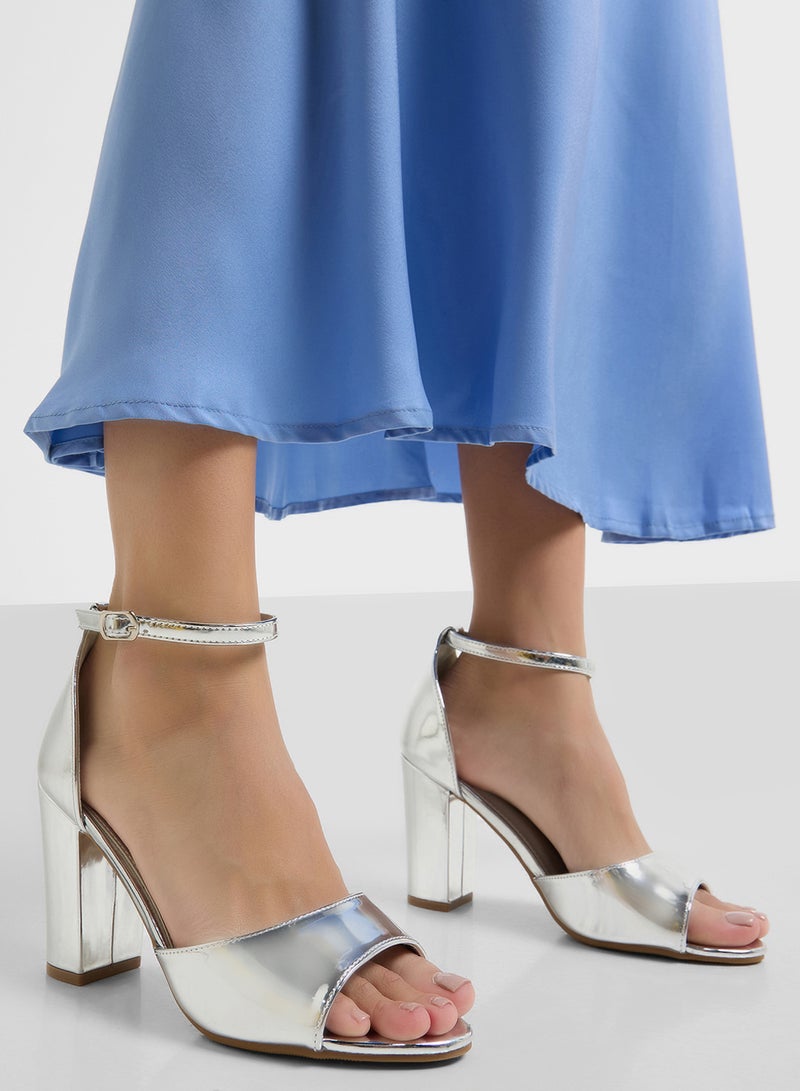 ELLA Block Heel Sandal With Ankle Strap  - Image 5