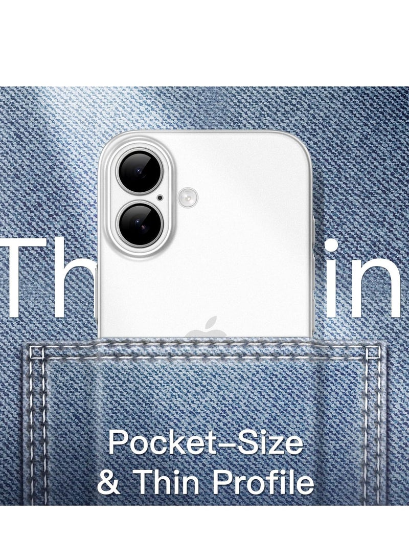 حافظة شفافة جديدة فائقة النحافة لجهاز آيفون 16 (6.1 بوصة) - تصميم خفيف الوزن وبسيط مع حماية كاملة لعدسات الكاميرا - Image 5