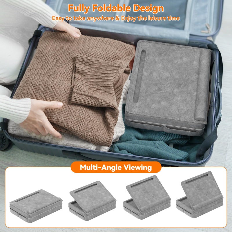 KDD Laptop Lap Desk with Cushion, Laptop Table with Storage for Bed & Sofa, Adjustable Lap Pillow Stand with Anti-Slip Strip & Cell Phone/Tablet Slot for Home Office College - Image 4