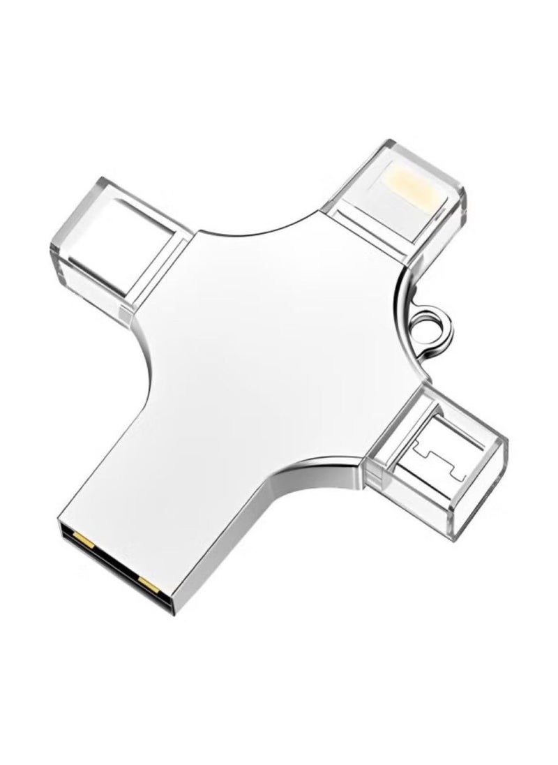 Generic 4in1 USB Available for iPhone android type c and laptop computer 128GB  - Image 1