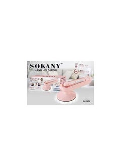 sokany Sokany Portable Clothes Iron for Travel, Home and Trips _ SK-3070 - Large non-stick stainless steel soleplate glides easily over all types of fabrics, taking care of different wrinkles Anti-drip system prevents water leakage at any temperature setting to eliminate unwanted drips With an anti-slip handle for easy operation and comfortable to hold in the hand Anti-calcium and self-cleaning systems keep the device free of calcium and mineral deposits for optimal performance. It can steam clothes in a horizontal or vertical plane. _ Color: Pink _ One year warranty  - Image 3