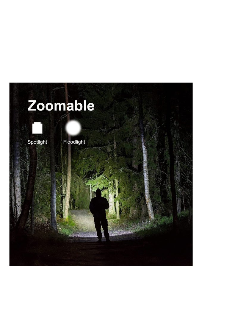 SYOSI 2 Pack USB Rechargeable Flashlight - Small  Bright LED Mini Flashlights, High Lumens, 4 Modes, Zoomable, The Size of Pocket Gifts for Kids  - Image 2
