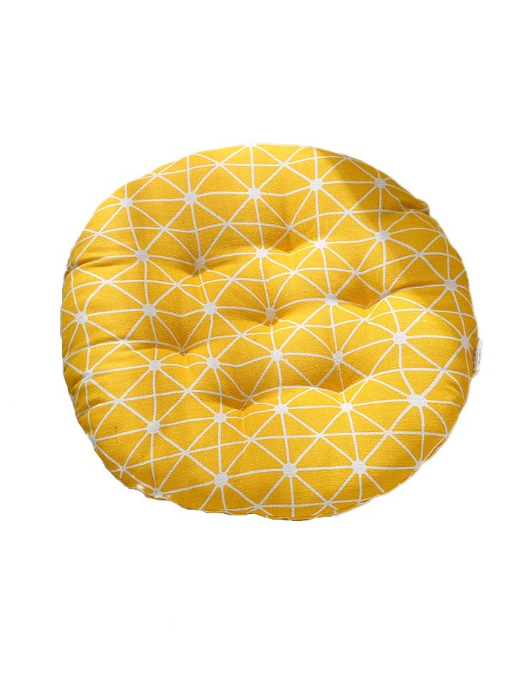 Anna Comfortable Home Office Cotton-Linen Breathable Round Chair Cushion - Image 1